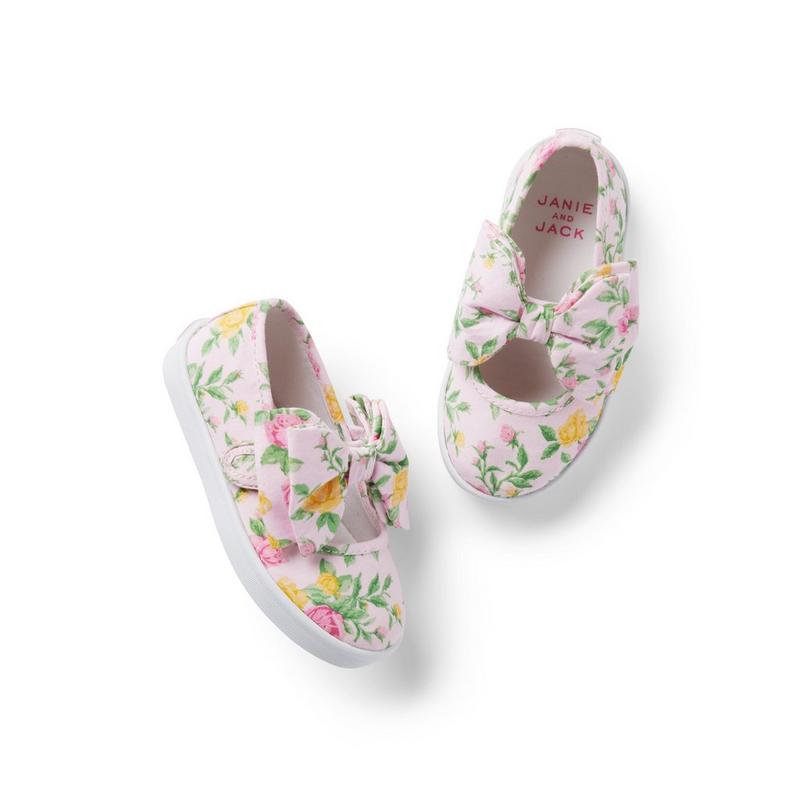 Floral Bow Sneaker - Janie And Jack